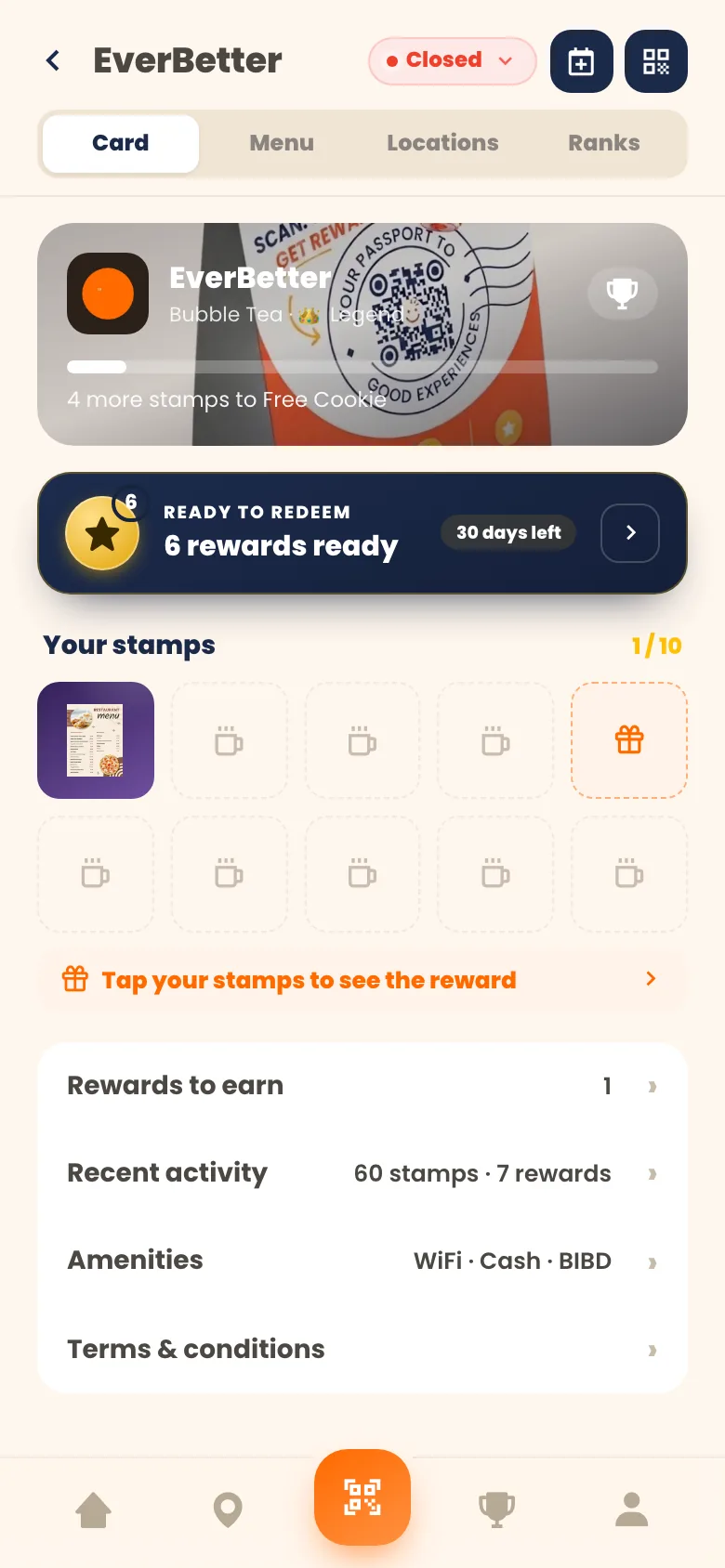 A Chup stamp card